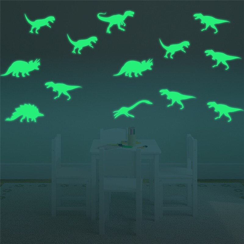 Glow-in-the-dark Wall Paste Foreign Trade Creative Luminous Cartoon Dinosaur Decorative Wall Paste European and American Childre
